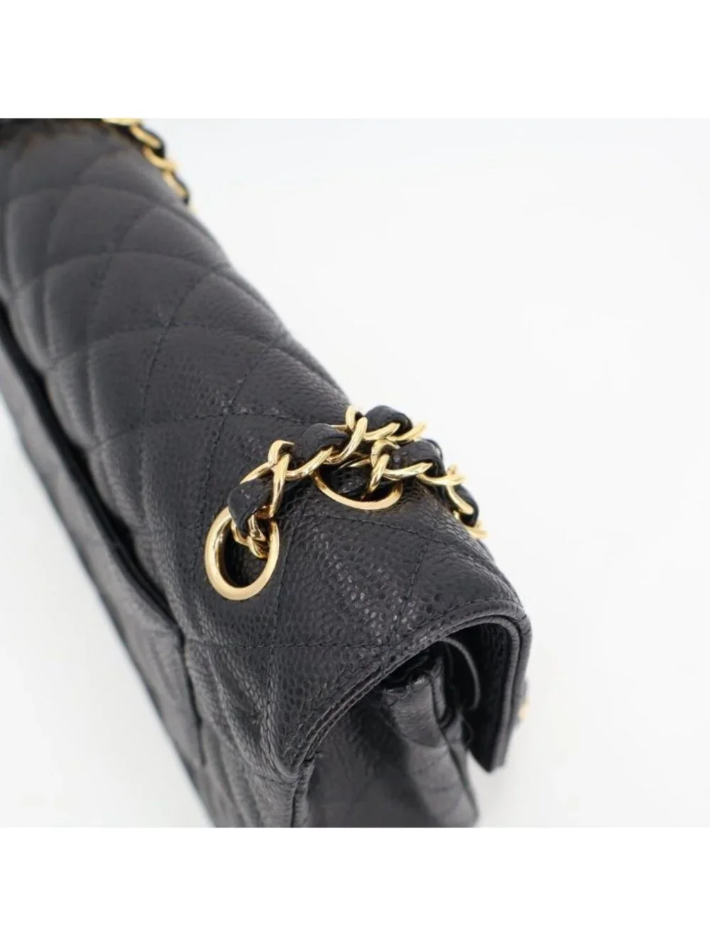 Chanel Quilted Caviar Leather Shoulder Bag